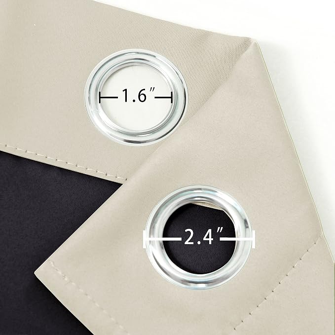 Total Blackout Light Beige Curtains - Image 7