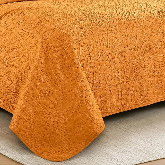 Chezmoi Collection Austin King Oversized Bedspread Set, 3-Piece Pinsonic - Image 4