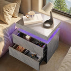 Gray Modern LED Nightstand Set of 2 - Image 4