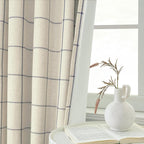 DriftAway 100% Blackout Plaid Curtains 102 Inches Long 2 Panels Navy Blue | - Image 9