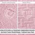 Love's cabin Quilts for Queen Bed Pink Bedspreads - Image 3