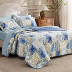 Bedsure Patchwork Quilt Queen Size, Reversible Boho Comforter Bedding, - Image 2