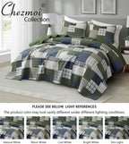 Chezmoi Collection Cedar 3-Piece Printed Patchwork Quilt Set, King Size - Image 5