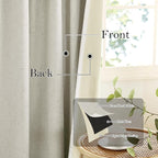 RYB HOME 100% Blackout Linen Curtains 84 inches Long 2 Panels Set, Thermal - Image 3