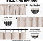 Deconovo Faux Linen 100% Blackout Curtains - Image 5