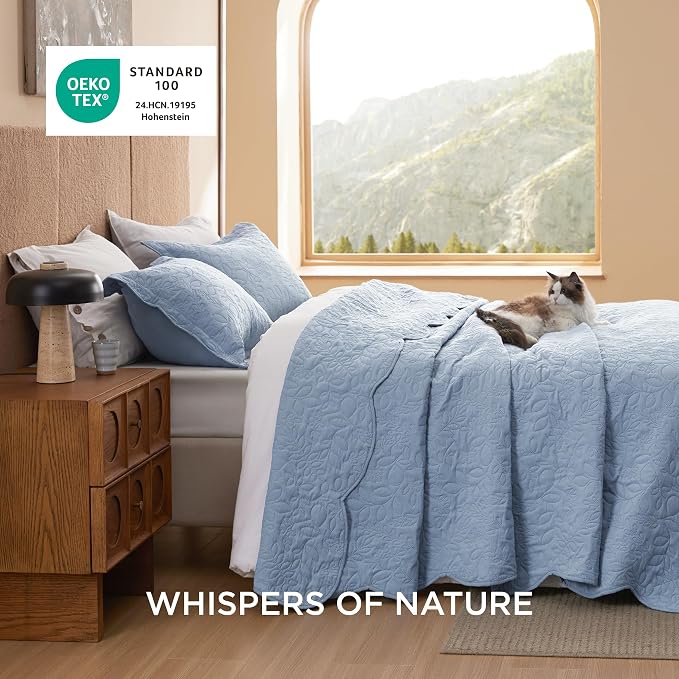 Bedsure King Size Quilt Bedspread, Thin Comforter, Stitch-Free Quilt-Tech - Image 5