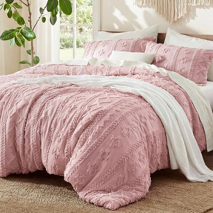 Bedsure Tufted Boho Comforter Set Queen Size by BEDSURE