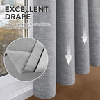 Deconovo Faux Linen 100% Blackout Curtains - Image 9