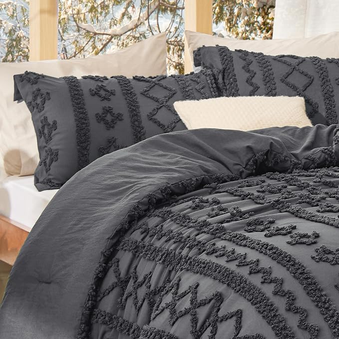 Bedsure Tufted Boho Comforter Set Full Size - Image 7