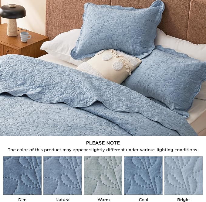 Bedsure King Size Quilt Bedspread, Thin Comforter, Stitch-Free Quilt-Tech - Image 9