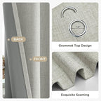 Joydeco Blackout Room Divider Curtains, Extra Wide Sliding Door Drapes Living - Image 5