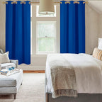 Diraysid Royal Blue Grommet Blackout Curtains - Image 4