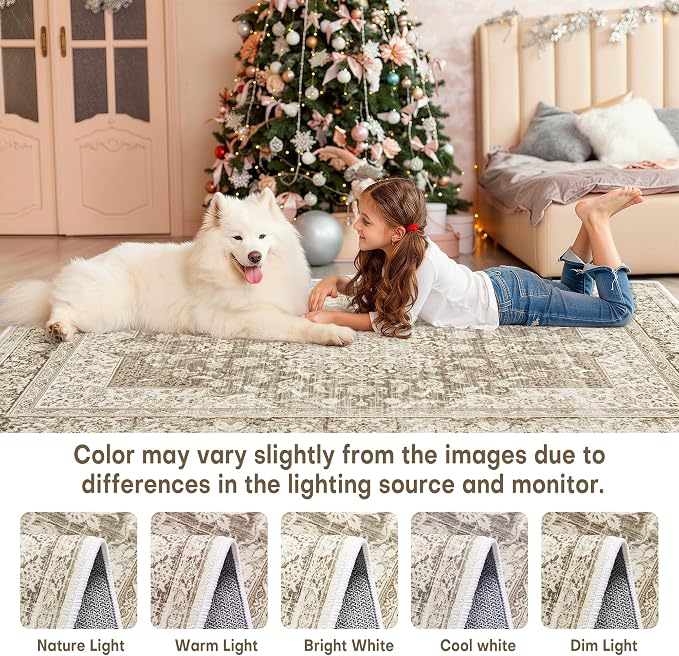 Macgace Washable Vintage Area Rug - Image 7
