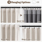 Natural Linen 100% Blackout Curtains - Image 2