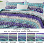 WONGS BEDDING Boho Quilts Twin Size, 2 Pieces Bedspread Bedding Set, Breathable - Image 4