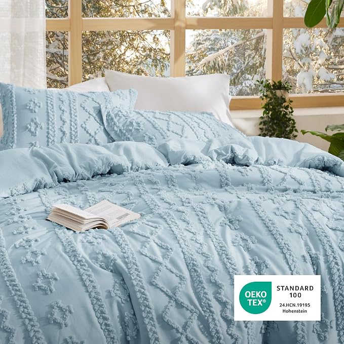 Bedsure Tufted Boho Comforter Set King Size - Image 5