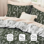 Bedsure Dark Olive Full Comforter Set - Image 3