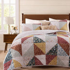 Twin/Twin XL Quilt Set-2 Pieces Soft Bedding Floral Patchwork Coverlet | All by BLOOMHAVEN