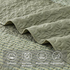 King Size Quilt Set Weat Green - Image 5
