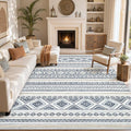 cotiled 10x13 Area Rugs Washable Boho Living Room Rug Blue | Solve Modern by COTILED
