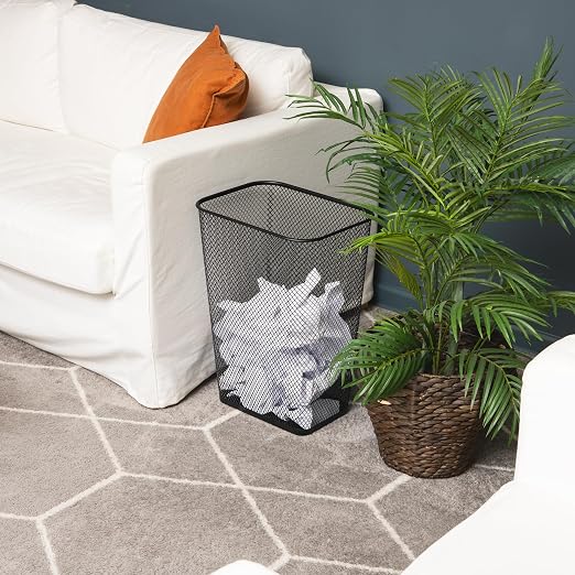 Mind Reader Executive Waste Paper Bins, 10 Gallon, Solid Bottom, Non Slip Pads - Image 6