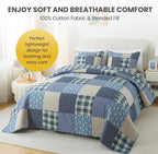 SLPR - Blue Symphony Cotton Quilt Set, Patchwork Bedding, Twin - Image 3