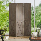 3 Panel Folding Room Divider, Solid Wood Privacy Screen, Freestanding Partition by CozyCastle
