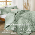 Bedsure Tufted Boho Comforter Set King Size - Image 2