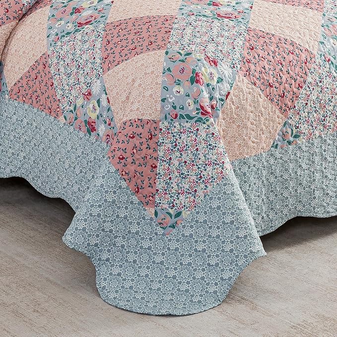Etwel Lightweight Patchwork Queen Size Quilt Set - Image 9