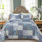 VAPUTAR Farmhouse King Size Quilt Set, Reversible Floral Bedspreads | by VAPUTAR