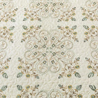 ROOMLIFE Quilt Set Queen Size 3D Floral Embroidery Pattern 3-Piece Cotton | - Image 3