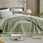 King Size Quilt Set Weat Green - Image 3