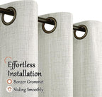 Linen Blackout Curtains 54 Inches - Image 5
