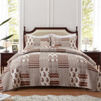 Quilt Set King Size 3 Piece Bedspread Coverlet Lightweight Comforter Microfiber - Image 2