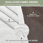 Deconovo Faux Linen 100% Blackout Curtains - Image 4