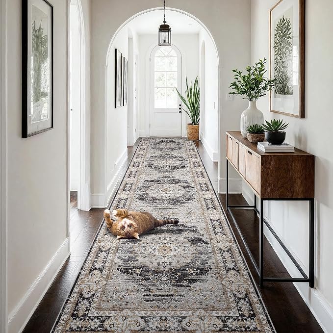 4x12 Washable Hallway Runner Rug by Puino