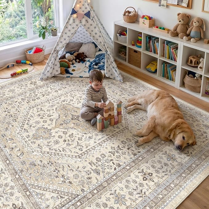 Puino 11x11 Square Washable Area Rug - Image 3