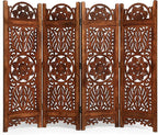 Lightnpro 4 Panel Majestic Wooden Room Divider 64" x 48" Hand-Carved Folding - Image 5
