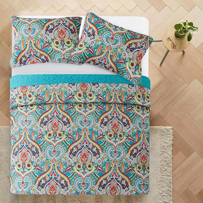 VAPUTAR Cotton Quilt King Bedding Set - Image 4
