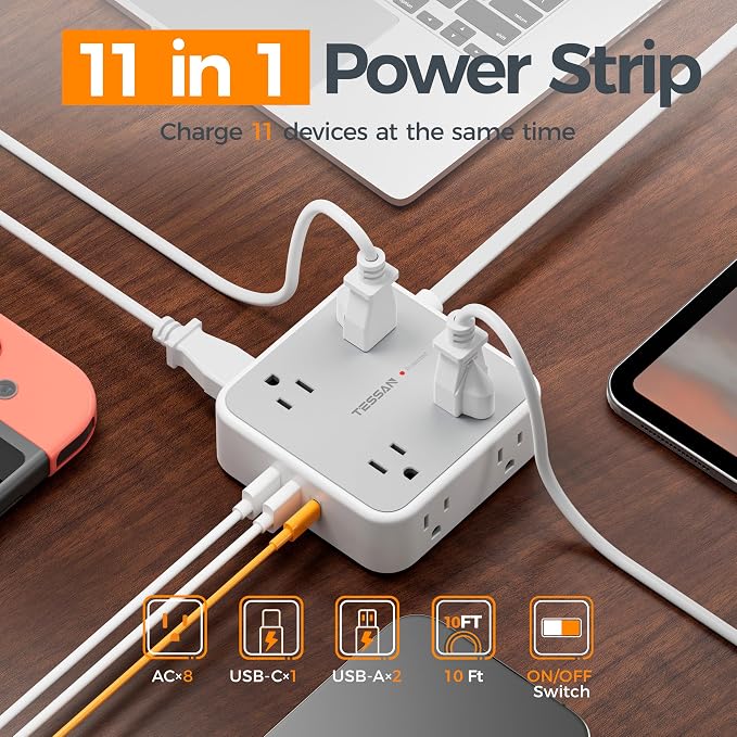 TESSAN Surge Protector Power Strip - Image 2
