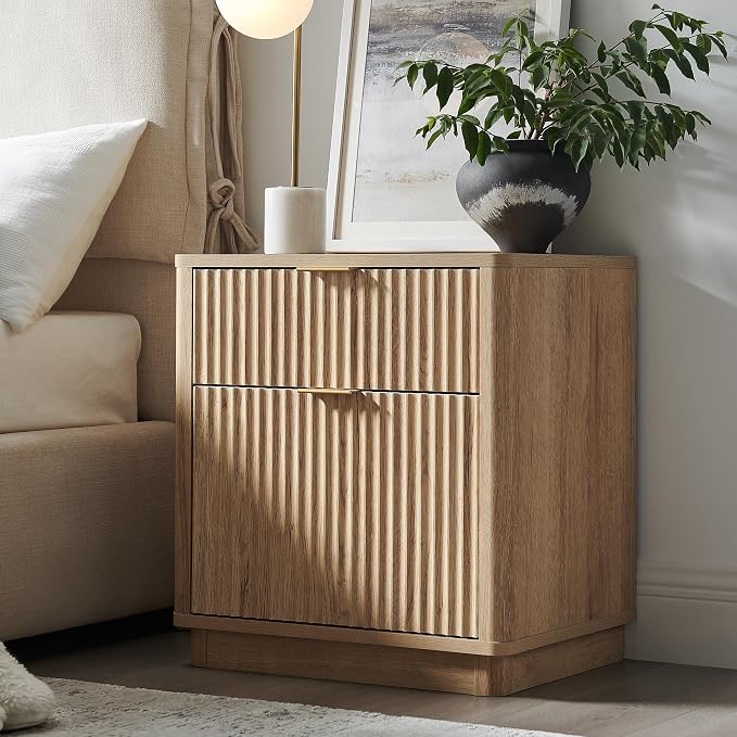 T4TREAM 23'' Fluted Nightstand Set of 2 - Image 3