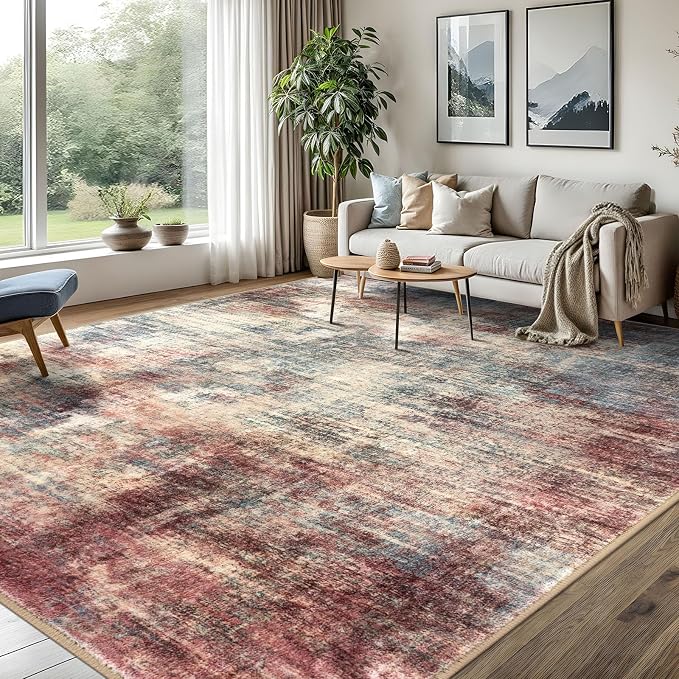 Abstract Area Rugs 8x10 Ft Washable Large Rugs by iOhouze