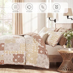 Twin/Twin XL Quilt Set-2 Pieces Soft Bedding Floral Patchwork Coverlet | All - Image 4