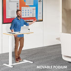 FLEXISPOT H7 32" Pneumatic Height-Adjustable Overbed Table - Image 2