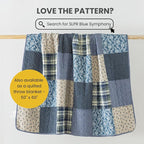 SLPR - Blue Symphony Cotton Quilt Set, Patchwork Bedding, Twin - Image 8