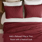 Madison Park Queen Quilt Bedding Set, Cottage-Inspired Damask, Classic Stitch - Image 5