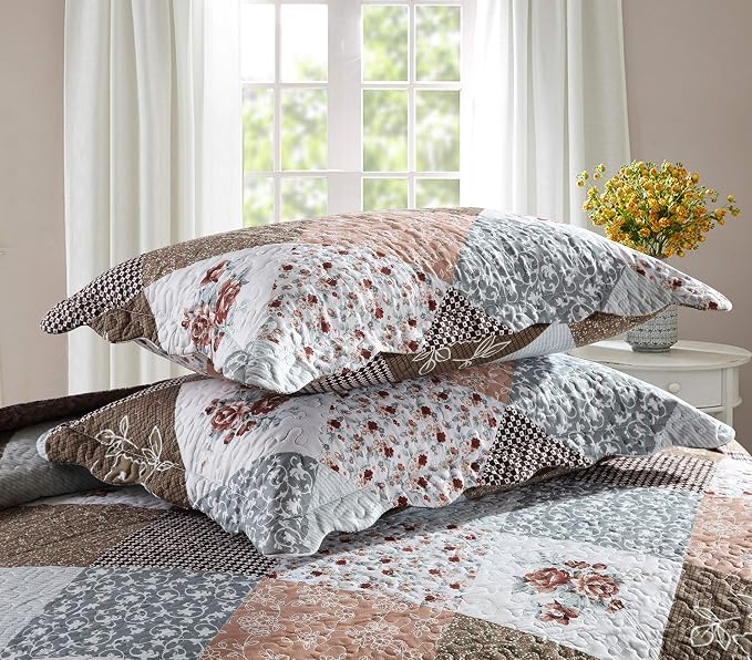2-Piece Twin Quilt Sets with Sham Oversized Bedding Bedspread Reversible Soft - Image 4