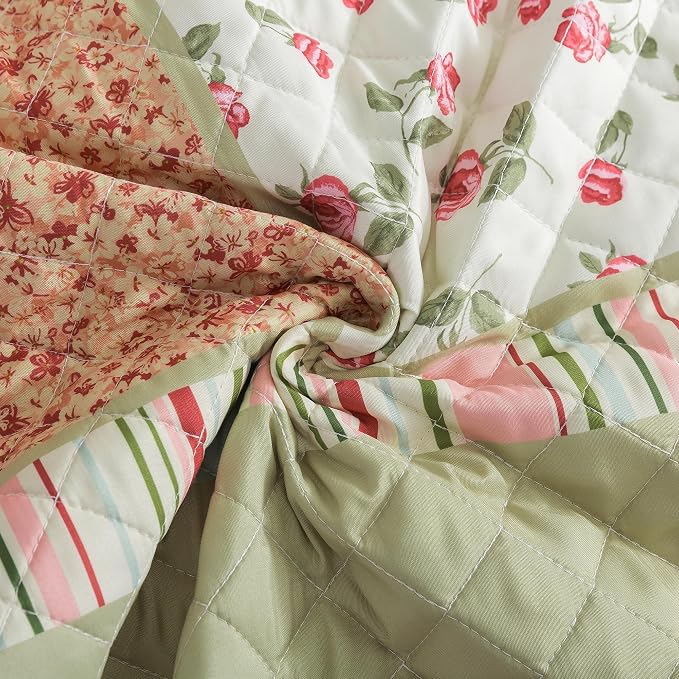Etwel Lightweight Patchwork Queen Size Quilt Set - Image 9