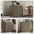 T4TREAM 23'' Fluted Nightstand Set of 2 - Image 6