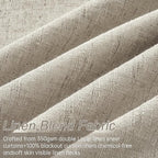 Pinch Pleated Full Blackout Linen Curtains 120 Inch - Image 5